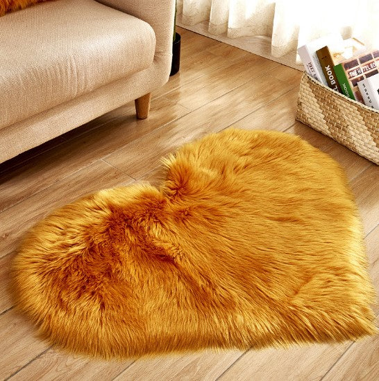 Plush Heart Shaped Carpet Non-Slip Mat Fluffy Rug Floor Mat Blanket Sofa Cushion Foot Pad Carpets For Living Room Home Decor